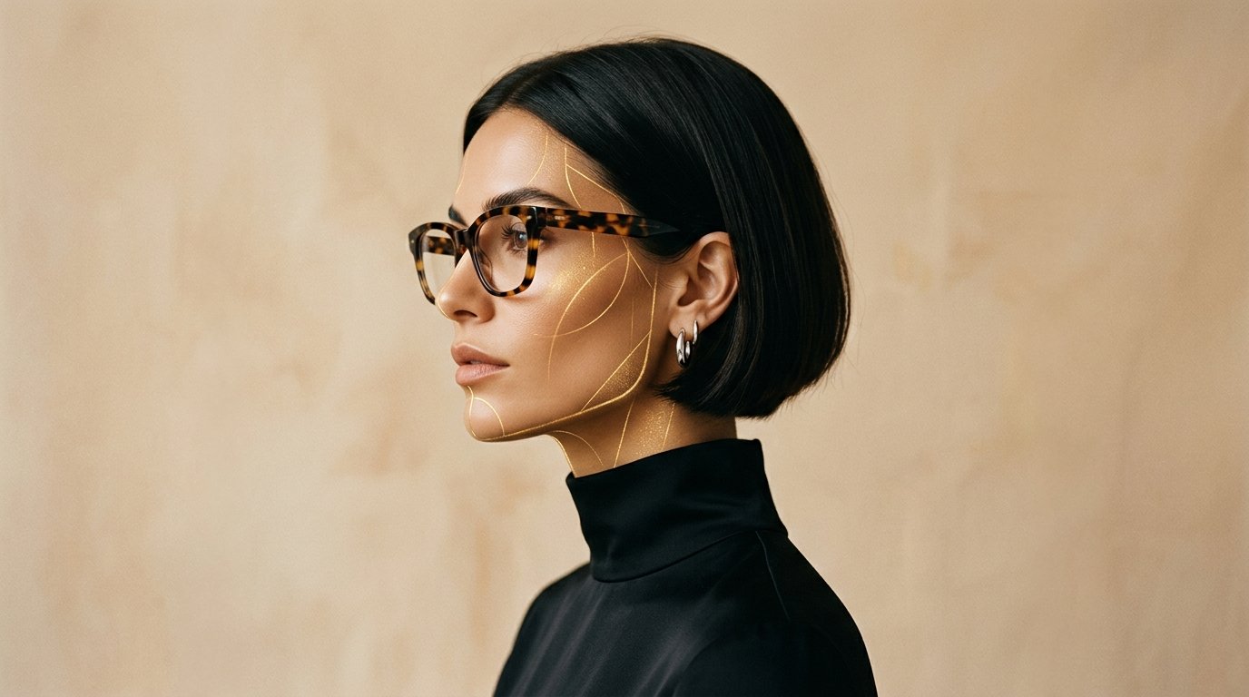 Face shape geometry and modern hairstyle stylist
